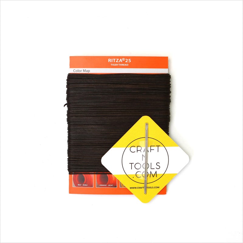 Ritza 25 Tiger Thread Brown 1.0mm RITZA 25 Tiger Thread for Leather Craft | Waxed Polyester Saddlers Thread - Image 2